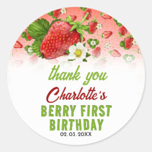 Strawberry Fruit Classic Round Sticker