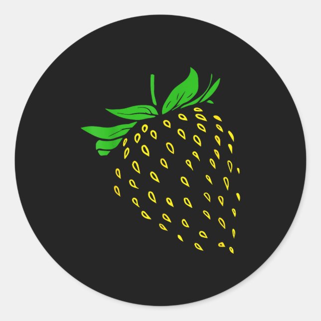 Strawberry Fruit Costume Simple Funny Party  Classic Round Sticker (Front)