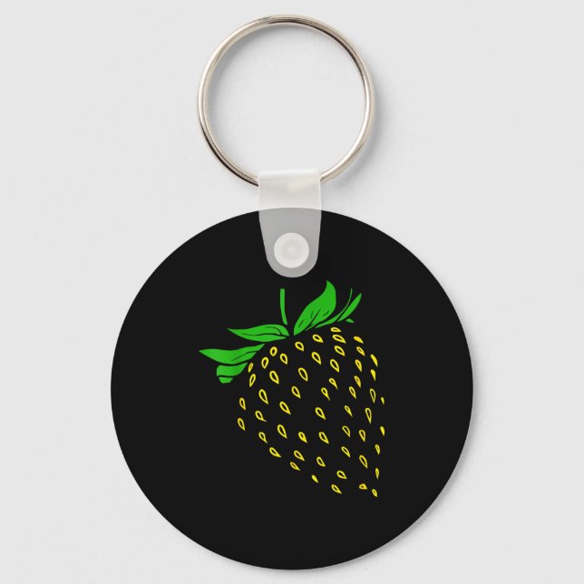 Strawberry Fruit Costume Simple Funny Party  Key Ring (Front)