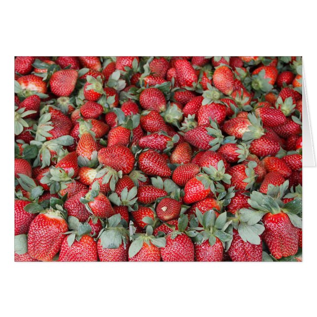 Strawberry Fruit Greeting Card (Front Horizontal)