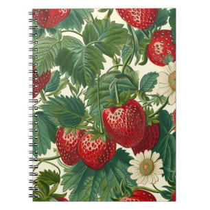Strawberry Fruit Pattern Notebook