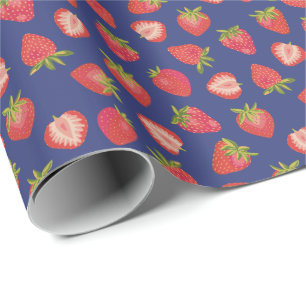 Strawberry  Fruit pattern Wrapping Paper