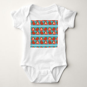 Strawberry Fruit: Seamless Repeat Pattern. Baby Bodysuit