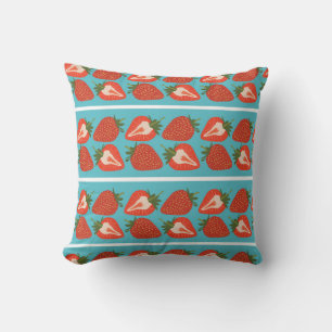 Strawberry Fruit: Seamless Repeat Pattern. Cushion