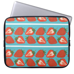 Strawberry Fruit: Seamless Repeat Pattern. Laptop Sleeve