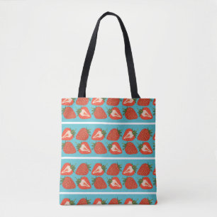 Strawberry Fruit: Seamless Repeat Pattern. Tote Bag