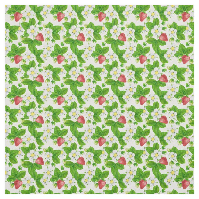 Strawberry garden fabric (Swatch)