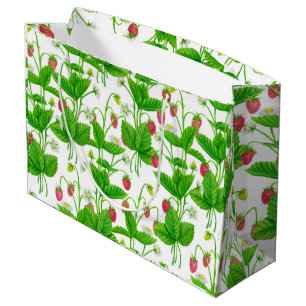 Strawberry garden large gift bag