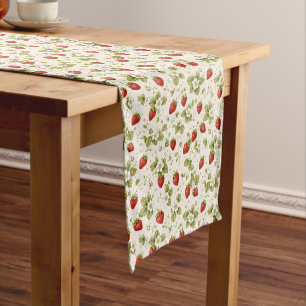 Strawberry Garden Medium Table Runner