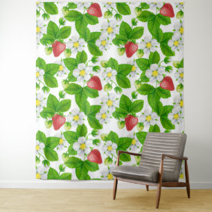 Strawberry garden tapestry
