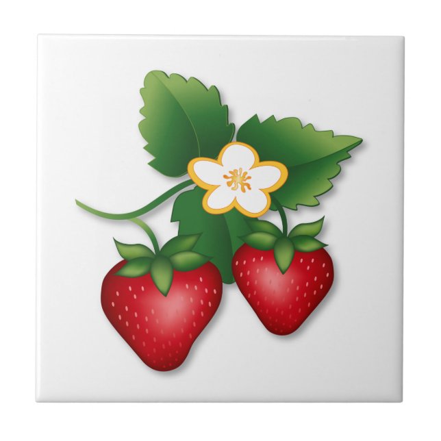 Strawberry Garden to Kitchen Ceramic Tile (Front)