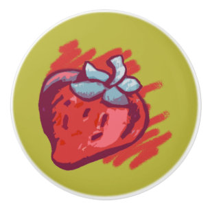 Strawberry Gifts Ceramic Knob