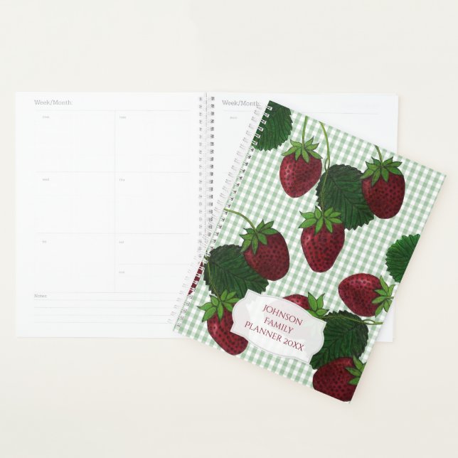 Strawberry Gingham Planner (Display)
