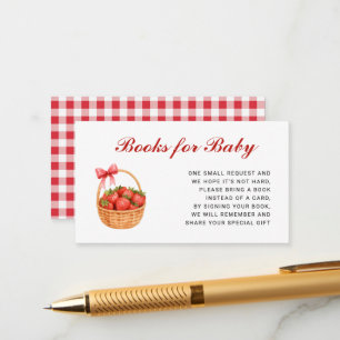 Strawberry Girl Baby Shower Books For Baby Enclosure Card