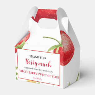 Strawberry Girl Birthday Berry Sweet Berry First Favour Box