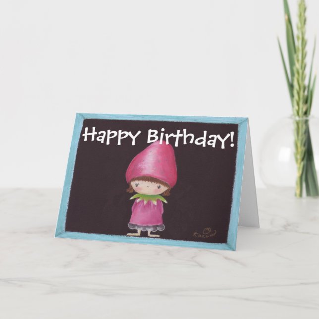 Strawberry Girl Card (Front)