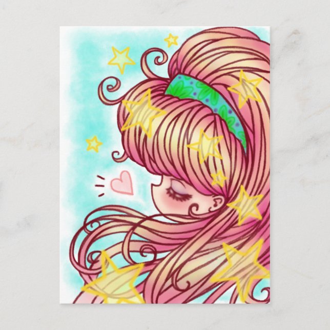 Strawberry Girl Postcard (Front)