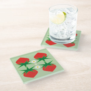 Strawberry Glass Coaster
