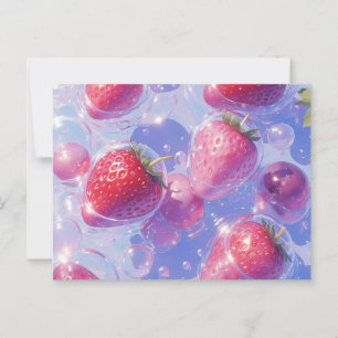 Strawberry Grape Splash Postcard