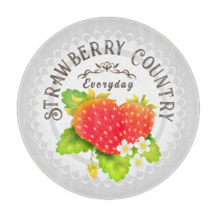 Strawberry Grey Cutting Board