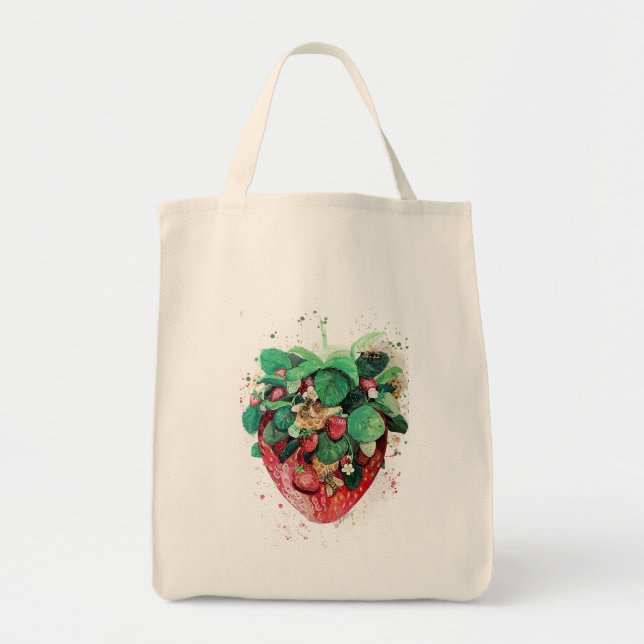 Strawberry Grocery Tote (Front)