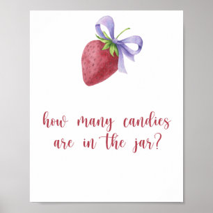 Strawberry - guess how many candies Poster