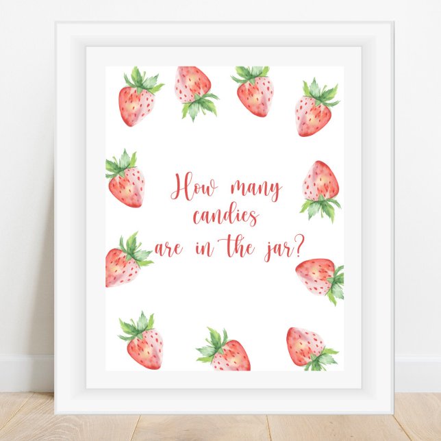 Strawberry - guess how many candies Poster (Creator Uploaded)