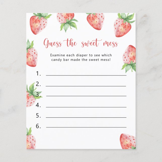 Strawberry - Guess the sweet mess game (Front)