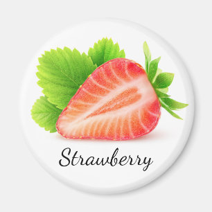 Strawberry half magnet