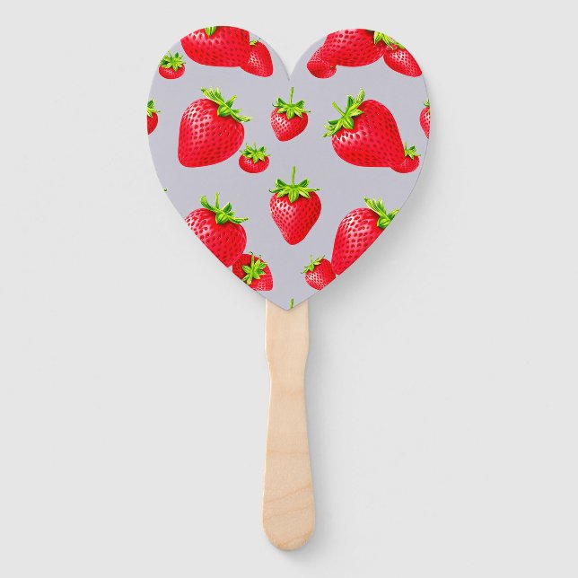 strawberry hand fan (Front)