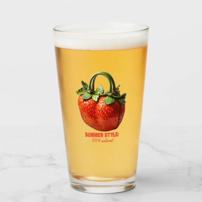 Strawberry Handbag Design – Hyper-Realistic Summer Glass (Front Filled)