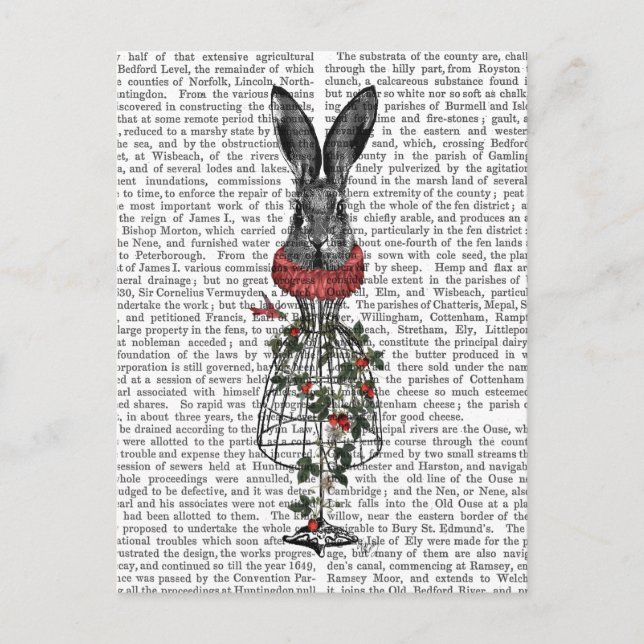 Strawberry Hare Postcard (Front)