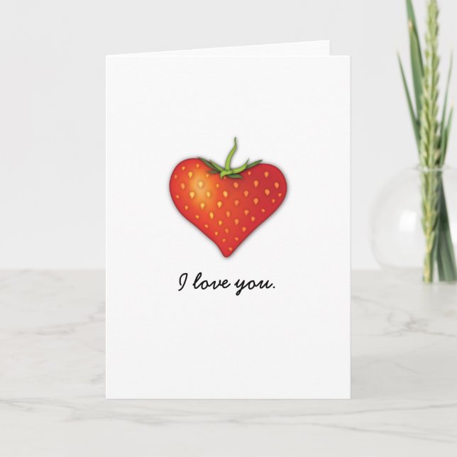 Strawberry Heart Card (Front)