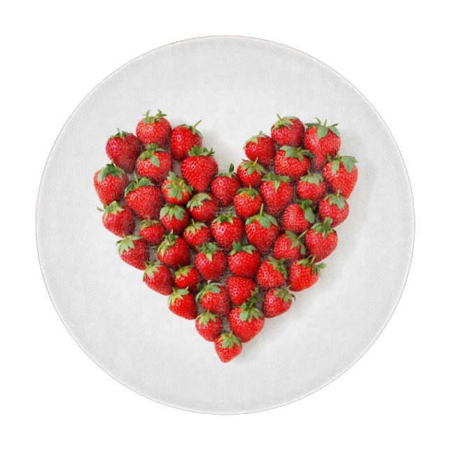 Strawberry Heart Cutting Board (Front)
