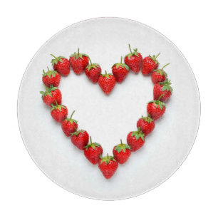 Strawberry Heart Cutting Board