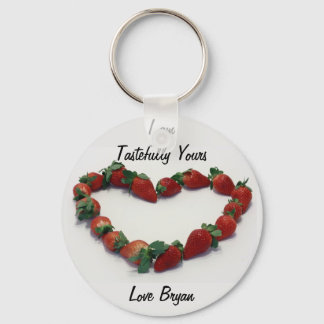 Strawberry Heart Key Ring