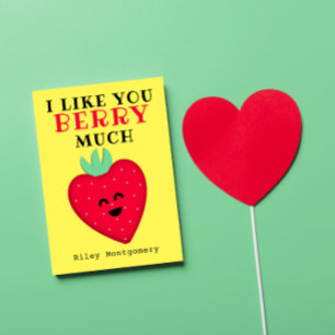 Strawberry Heart Like You Berry Much Valentine