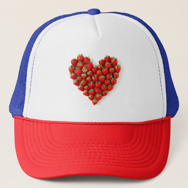Strawberry Heart Trucker Hat (Front)