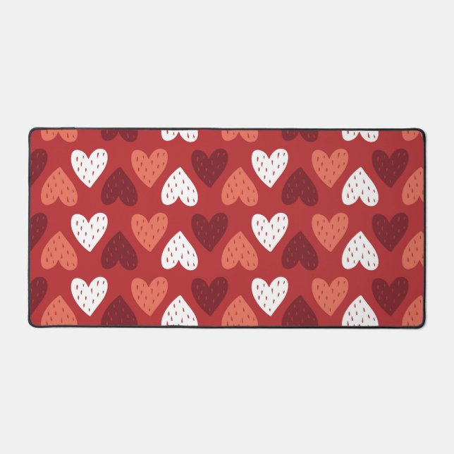Strawberry Hearts Desk Mat (Front)