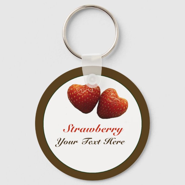 Strawberry Hearts Keychain (Front)