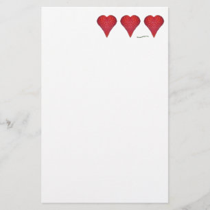 Strawberry Hearts Stationery