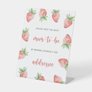 Strawberry - Help the Busy Mum-to-Be  Pedestal Sign