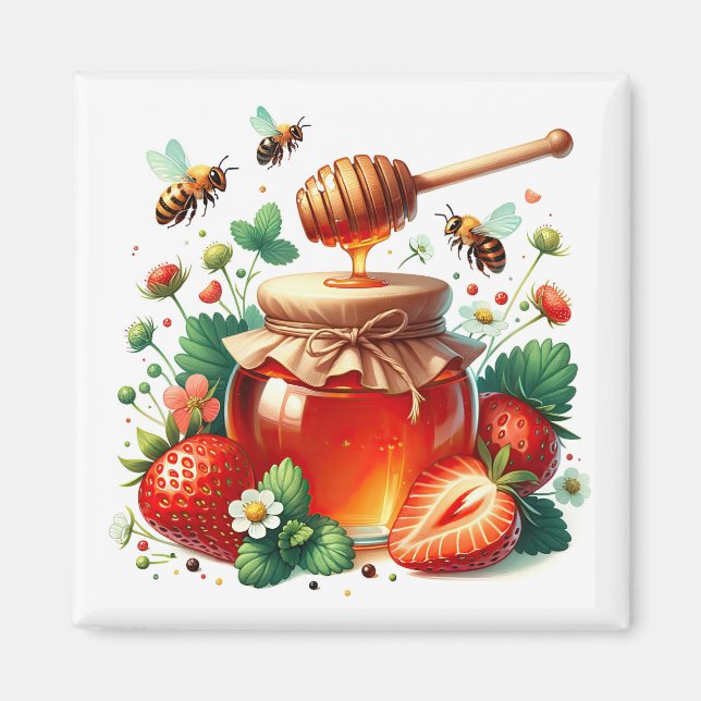 Strawberry Honey Magnet   (Front)