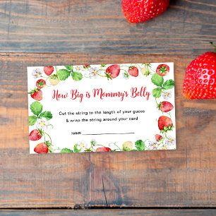 Strawberry How Big is Mummy's Belly Game Ticket Enclosure Card