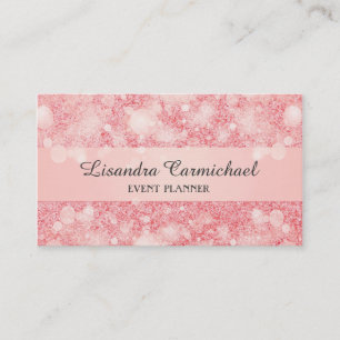Strawberry Ice Bokeh Business Cards