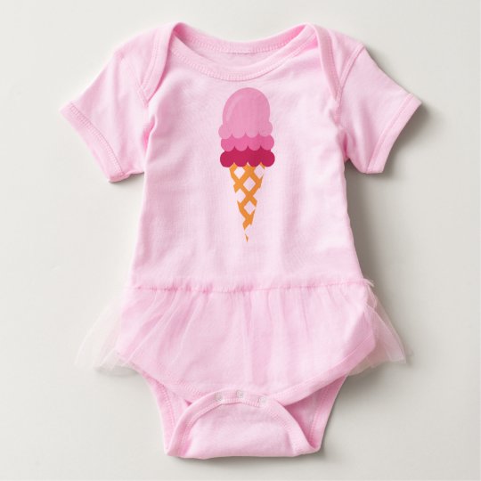 Strawberry ice cream baby bodysuit