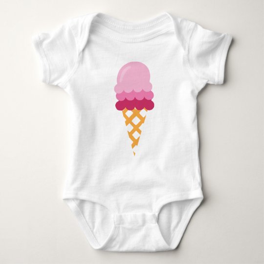 Strawberry ice cream baby bodysuit