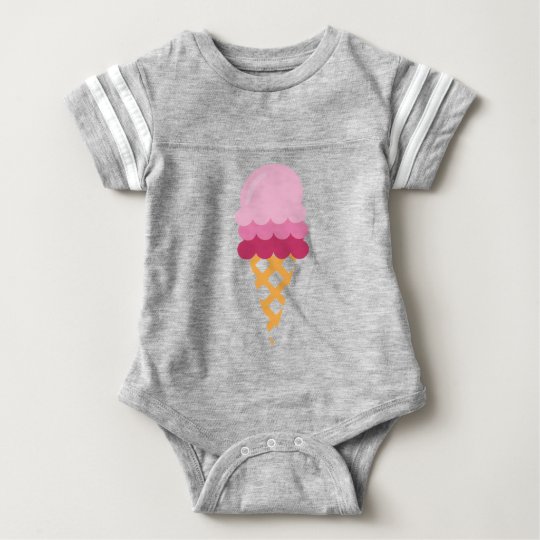 Strawberry ice cream baby bodysuit