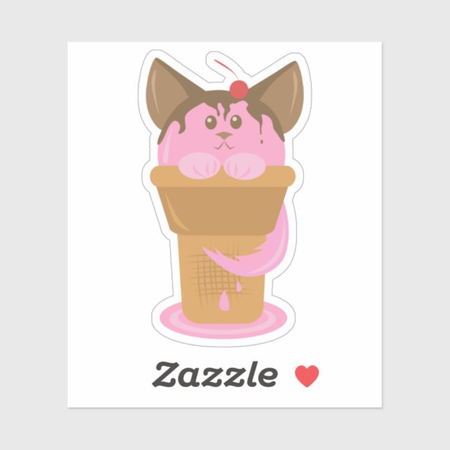 Strawberry Ice Cream Cat (Sheet)