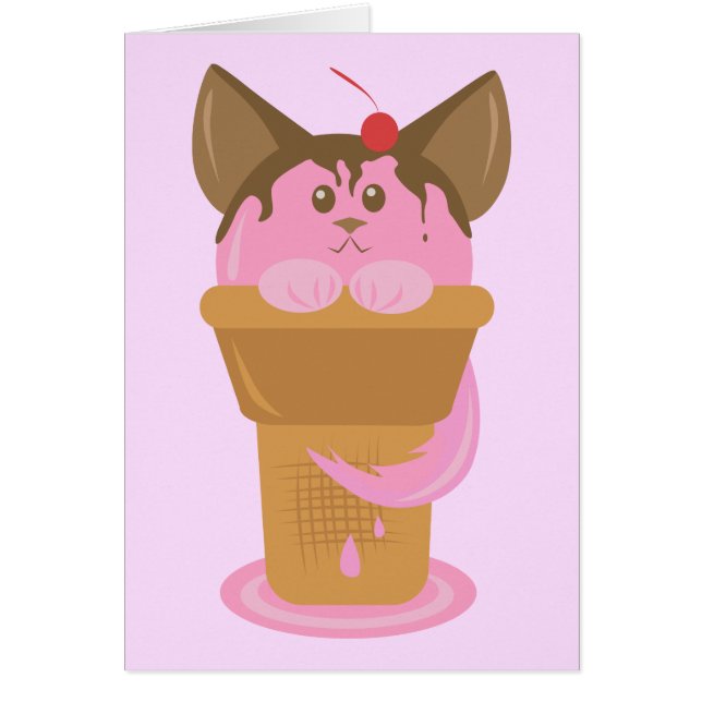 Strawberry Ice Cream Cat (Front)